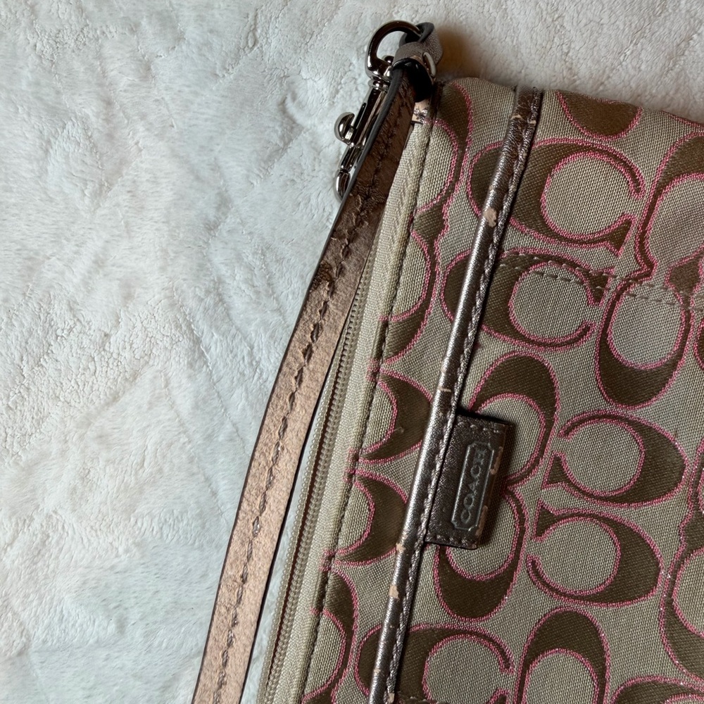 Coach Beige and Brown Signature Wristlet Duo - Picture 5 of 6